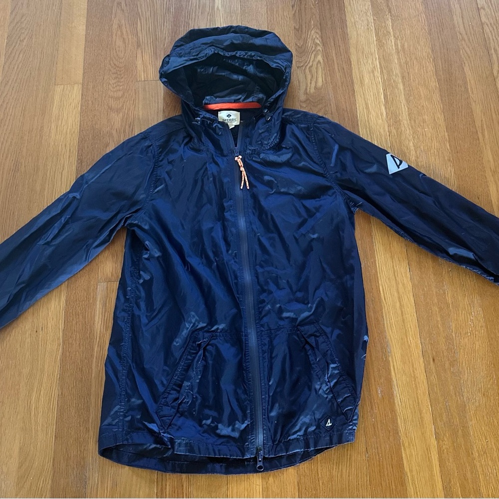 Women’s Sperry Top-Sider Navy Blue Rain Jacket Small